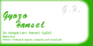 gyozo hansel business card